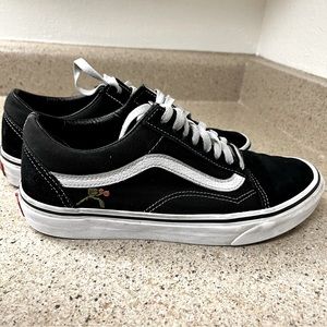 Vans 7.5/9 custom black old school